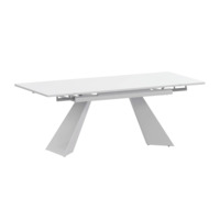 Фотография Стол раздвижной Дуит 1200х800+300, супер белый, белый муар от производителя ChiedoCover, картинка продукции, реальное фото товара Настоящее фото товара Стол раздвижной Дуит 1200х800+300, супер белый, белый муар, произведённого компанией ChiedoCover