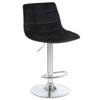 Настоящее фото товара Барный стул Гардур, велюр черный, произведённого компанией ChiedoCover