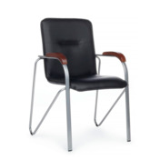 Фотография товара Стул Самба с деревянными подлокотниками, черный, хром от компании ChiedoCover.