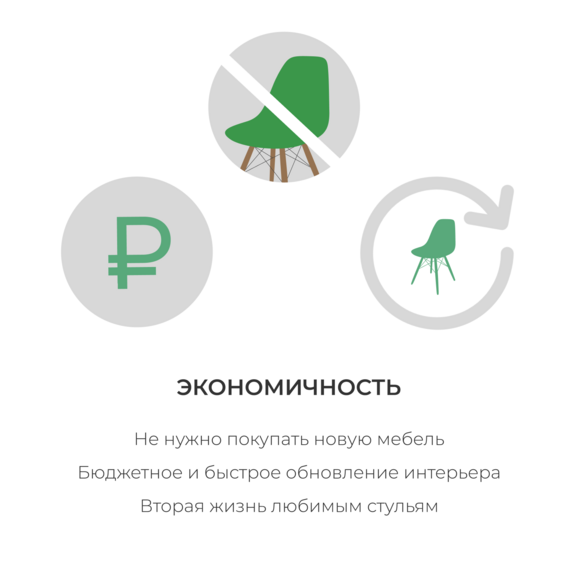 Чехол Е04 на стул Eames, зеленый - фото 7