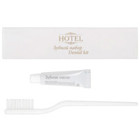 Настоящее фото товара Зубной набор HOTEL, зубная щётка + зубная паста 5 г, произведённого компанией ChiedoCover
