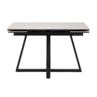 Фотография Керамический стол Памелла 140(200)х80 carmen light grey / черный Фотография товара Керамический стол Памелла 140(200)х80 carmen light grey / черный от компании ChiedoCover.