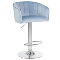 Настоящее фото товара Барный стул САРАГОСА, велюр голубой, произведённого компанией ChiedoCover