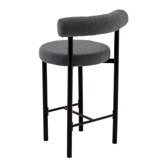 Стул полубарный Флорео букле темно-серый Стул полубарный Флорео букле темно-серый - фото 6