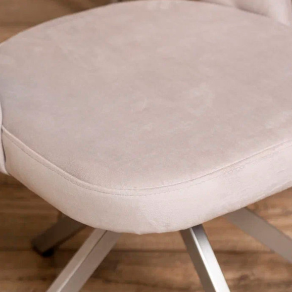 Стул Пиннате, пирамида, светло-серый, серебро, велюр - фото 3