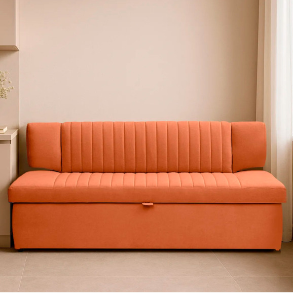 Диван для кухни Стронго 168, оранжевый - фото 5