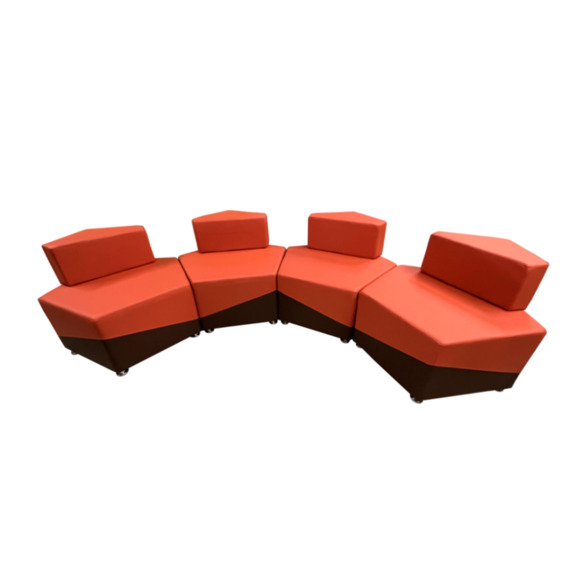 Комплект Фринг четырехместный, морковно-шоколадный - фото 4