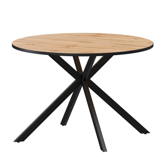 Стол нераздвижной Гран 900 дуб вотан, черный муар - фото 1