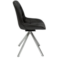 Фотография товара Стул Мускус, пирамида, кожа, черный, серебряный от компании ChiedoCover.