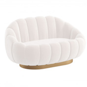 Фотография товара Диван Qure, белый велюр от компании ChiedoCover.