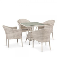 Настоящее фото товара Комплект плетеной мебели Майкао, латте, 4 стула, произведённого компанией ChiedoCover