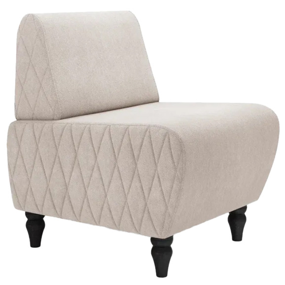 Кресло Лотик велюр, бежевый - фото 1