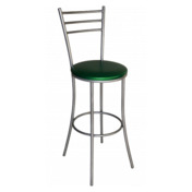 Фотография товара Стул Helmet, каркас серебро, экокожа зеленый от компании ChiedoCover.