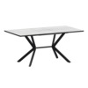 Стол раздвижной Сири 1200+300, фрост, черный муар