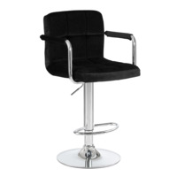 Настоящее фото товара Барный стул Фолкрик, черный велюр, произведённого компанией ChiedoCover