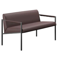 Настоящее фото товара Диван Номик, экокожа, коричневый, произведённого компанией ChiedoCover