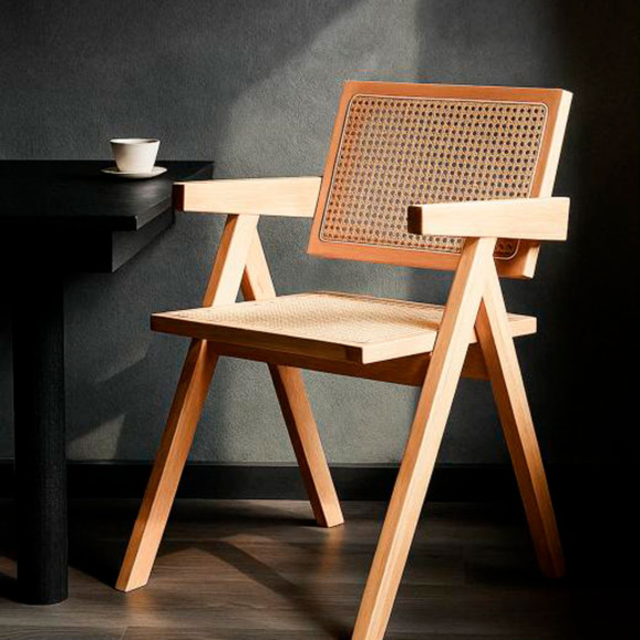 Деревянный стул Rattan wood - фото 7