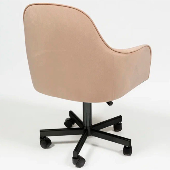 Кресло Сета, пятилучие, бежевый, черный, велюр - фото 4