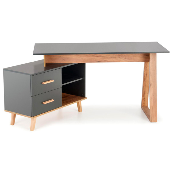 Стол письменный Trunk, дуб вотан, антрацит Стол письменный Trunk, дуб вотан, антрацит - фото 4
