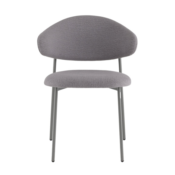 Стул Эван, велюр серый, каркас серый - фото 5