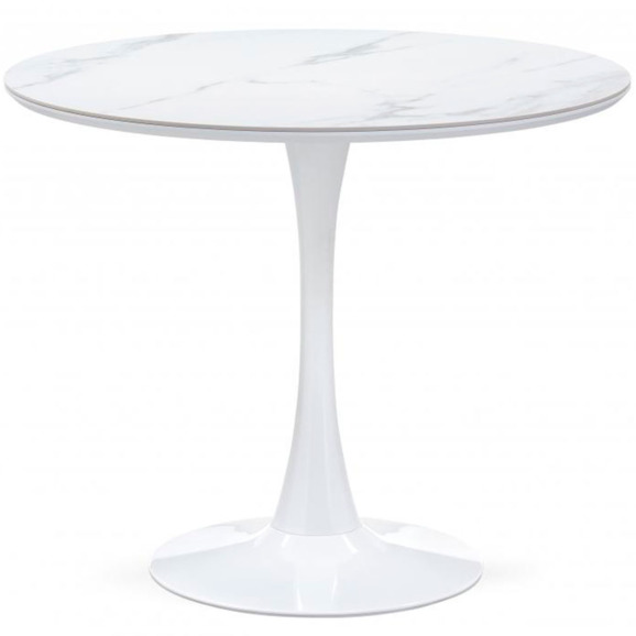 Стол Тулип белый мрамор / белый Стол Тулип белый мрамор / белый - фото 1