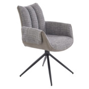 Фотография товара Стул кухонный Cache, поворотный, серый, черный от компании ChiedoCover.