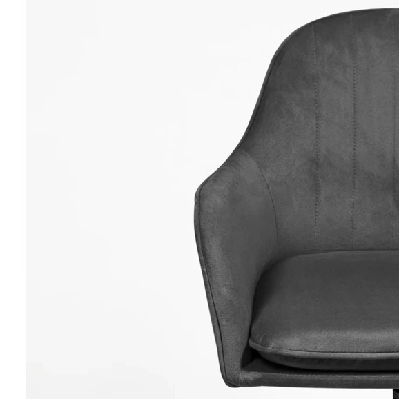 Кресло Сета, пятилучие, темно-серый, черный, велюр - фото 4