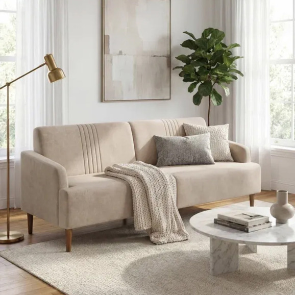 Диван Аномик, велюр, бежевый Диван Аномик, велюр, бежевый - фото 7