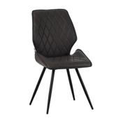 Фотография товара Стул мягкий поворотный, антрацит, экокожа, каркас металл от компании ChiedoCover.