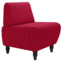 Настоящее фото товара Кресло Лотик велюр, красный, произведённого компанией ChiedoCover