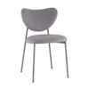 Стул Рина, велюр серый, каркас серый