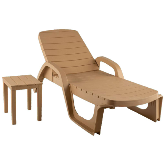 Лежак Meadow, пластик, бежевый - фото 2