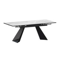 Настоящее фото товара Стол раздвижной Дуит 1200х800+300, лавант, черный муар, произведённого компанией ChiedoCover