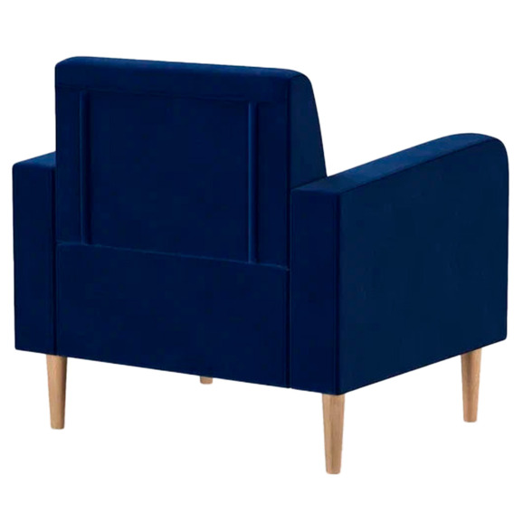 Кресло Папилла, велюр, синий - фото 3