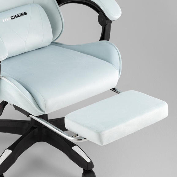 Кресло спортивное TopChairs MG-7019 велюр светло-голубой - фото 8