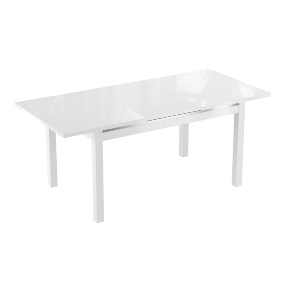 Стол Гласс-6, экстрабелый, белый глянец - фото 2