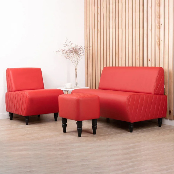 Кресло Лотик экокожа, красный - фото 6