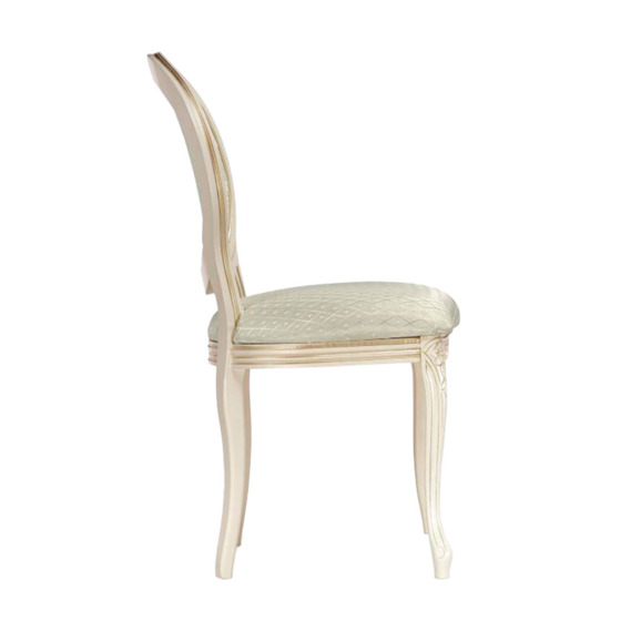 Деревянный стул Инои ткань soprano pearl / ромб / бежевое золото Деревянный стул Инои ткань soprano pearl / ромб / бежевое золото - фото 3