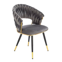 Настоящее фото товара Стул кухонный Sphere, серый, черный, золотой, произведённого компанией ChiedoCover