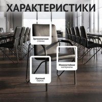 Фотография товара Стул Самба, экокожа Блэк, каркас черный, подлокотники бук, морилка черная от компании ChiedoCover.