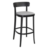 Настоящее фото товара Стул деревянный барный Ден, черный, произведённого компанией ChiedoCover