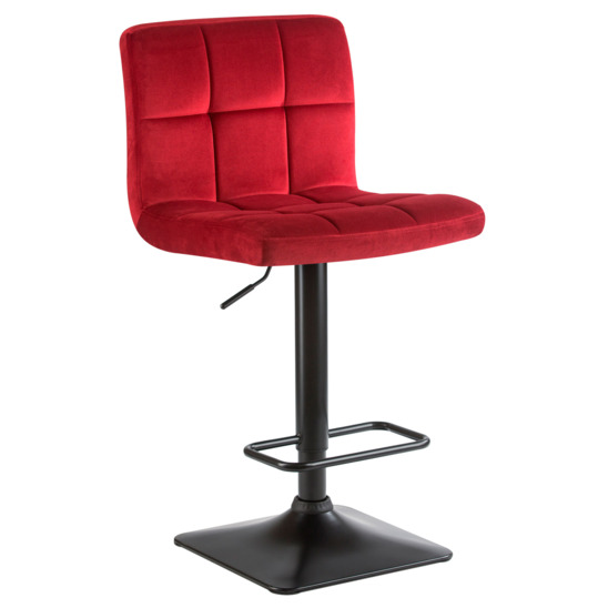 Барный стул РИГА, велюр бордовый - фото 1
