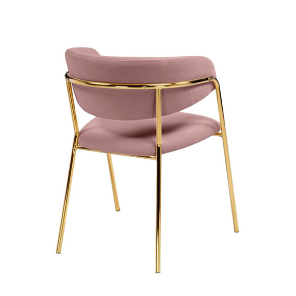 Стул на металлокаркасе Kamelia светло-фиолетовый / золотой Стул на металлокаркасе Kamelia светло-фиолетовый / золотой - фото 4