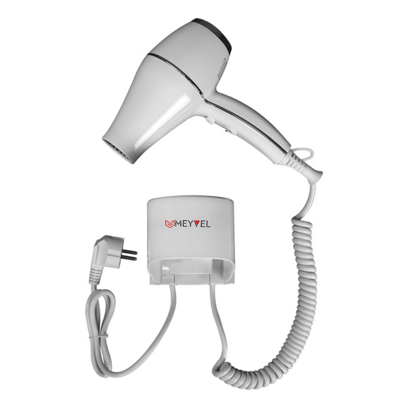 Фен для волос настенный Meyvel MF7-1800 (White) - фото 2