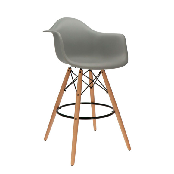  Кресло Eames DAW Барное Серое - фото 1