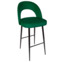 Настоящее фото товара Стул Пиннате, барный, зеленый, черный, велюр, произведённого компанией ChiedoCover
