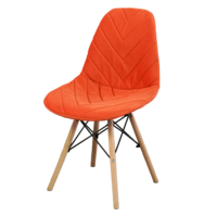 Настоящее фото товара Чехол Е03 на стул Eames, оранжевый, произведённого компанией ChiedoCover