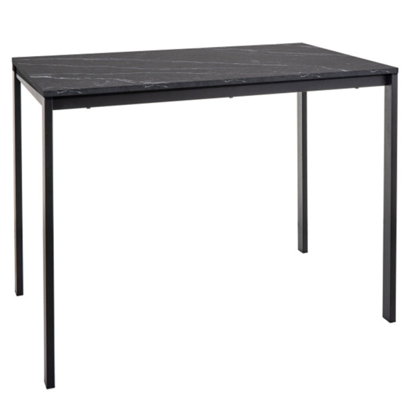 Стол обеденный Reservoir, эффект черного мрамора, черный - фото 1