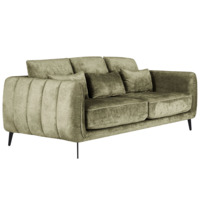 Настоящее фото товара Диван Amsterdam трёхместный, серый, черный, произведённого компанией ChiedoCover