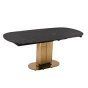 Фотография товара Стол обеденный раскладной Arium, 120(30+30)х90х77, черная керамика от компании ChiedoCover.